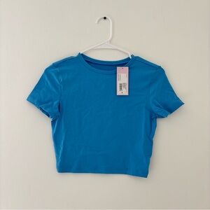 Blue Wild Fable Cropped Tee